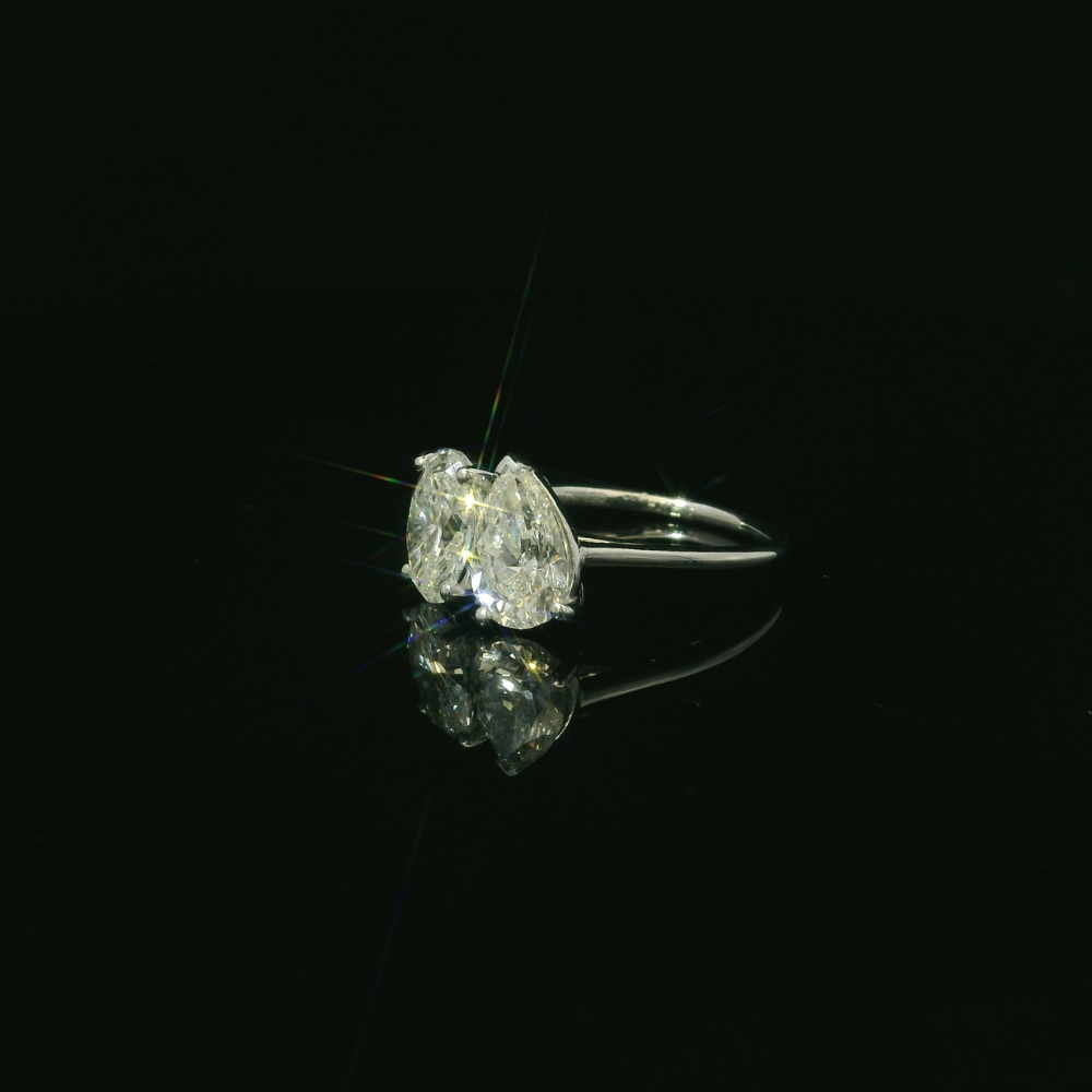 lab grown diamond ring. white gold diamond ring