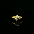 yellow gold ring for women. diamond ring for women
