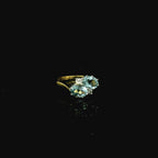 18ct White Gold Aquamarine and Diamond Oval Cluster Ring Andrew Smith Jewellers
