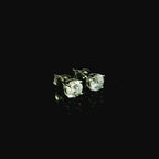 platinum stud earrings for women. diamond platinum stud earrings. lab grown diamonds for women. 