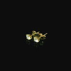gold earring studs with lab grown diamonds. diamond studs for women. wedding jewellery