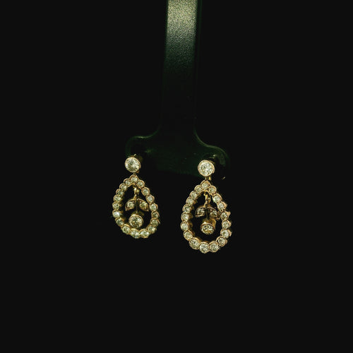 dangle pendant earrings for women with diamonds.