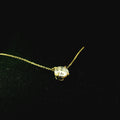 gold necklace chain with lab grown diamond. lab grown diamond necklace. gold necklace for women. gold jewellery gift for women