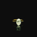 18ct yellow gold diamond ring. luxury engagement ring for women. oval cut diamond