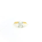 luxury sleek minimalist gold diamond ring. oval cut diamond ring for women. authentic second hand gold sellers near me kent. 