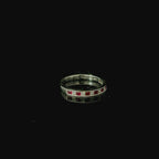 ruby eternity ring for women. simple white gold ring 