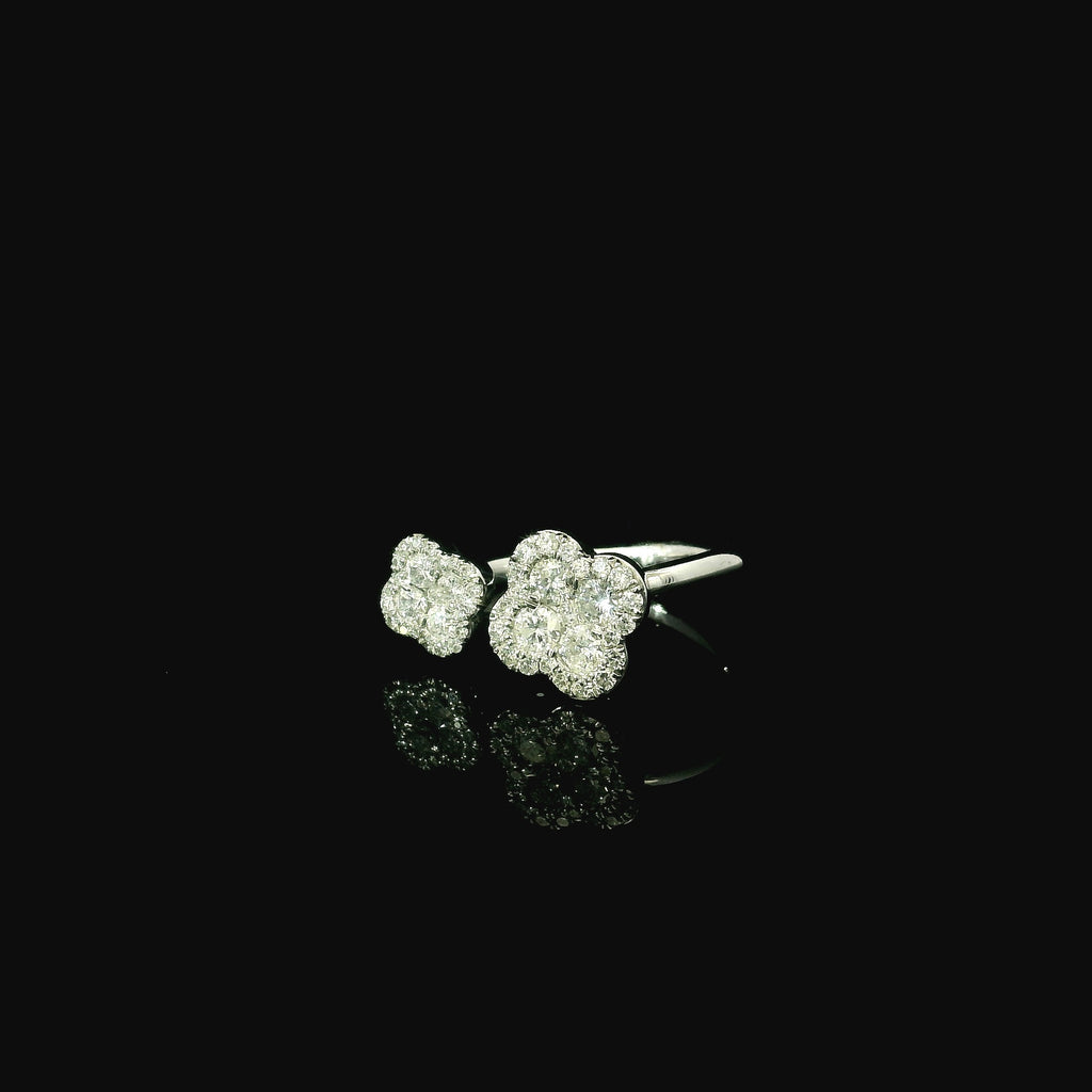 flower floral platinum ring delicate jewellery 