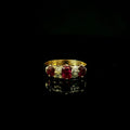 gold ring with rubies and diamonds - vintage antique ring in kent