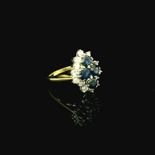 Marquise shaped cluster second hand jewellery for sale in kent. kent luxury jewellery