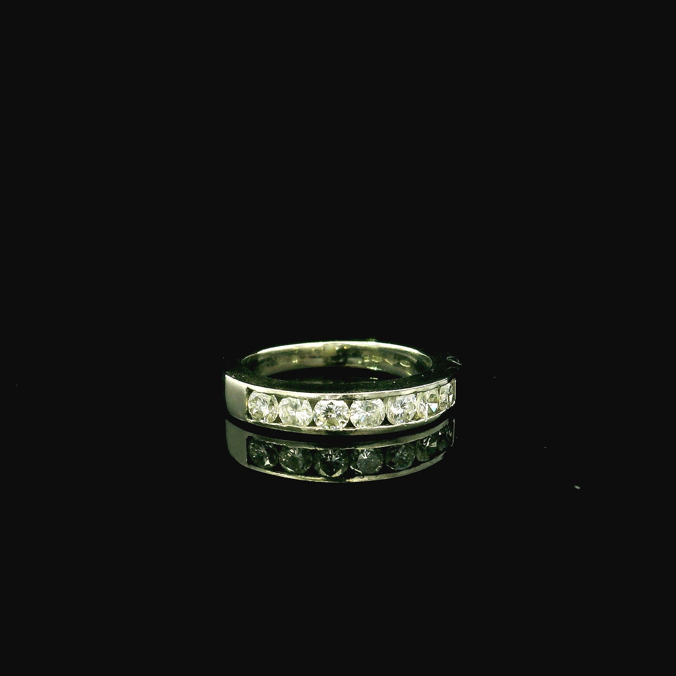 platinum diamond band ring. channel set diamond ring for women