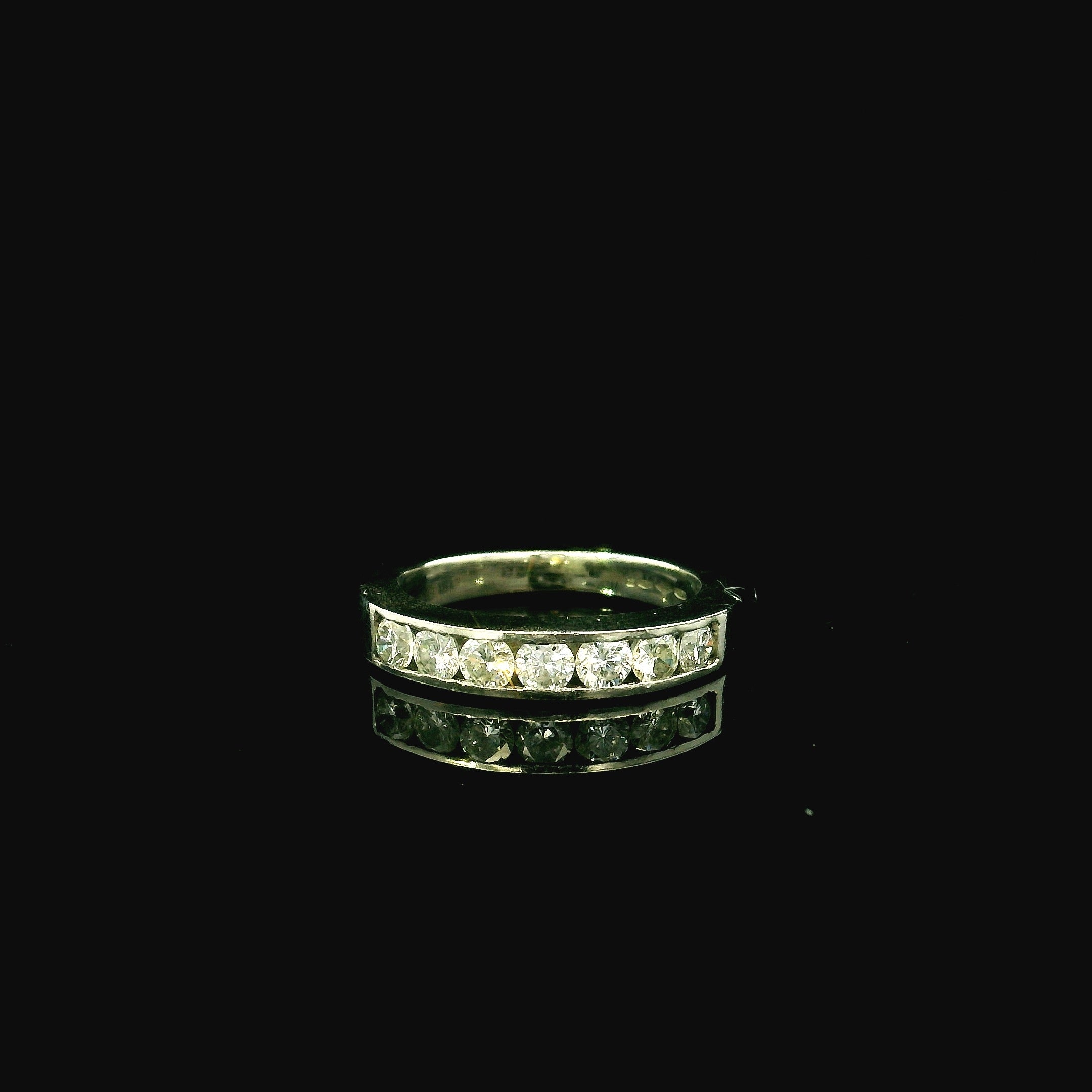 platinum ring for women. diamond band. channel set diamond diamond band ring