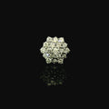 white gold diamond ring - brillaint cut diamonds daisy shape. ring for women