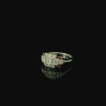 Art Deco Style Platinum Ruby and Old Cut Diamond Ring - Andrew Smith Jewellers