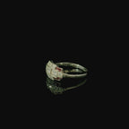 Art Deco Style Platinum Ruby and Old Cut Diamond Ring - Andrew Smith Jewellers