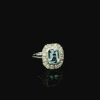 bold bright white gold ring for women - engagement ring vintage inspired in west malling