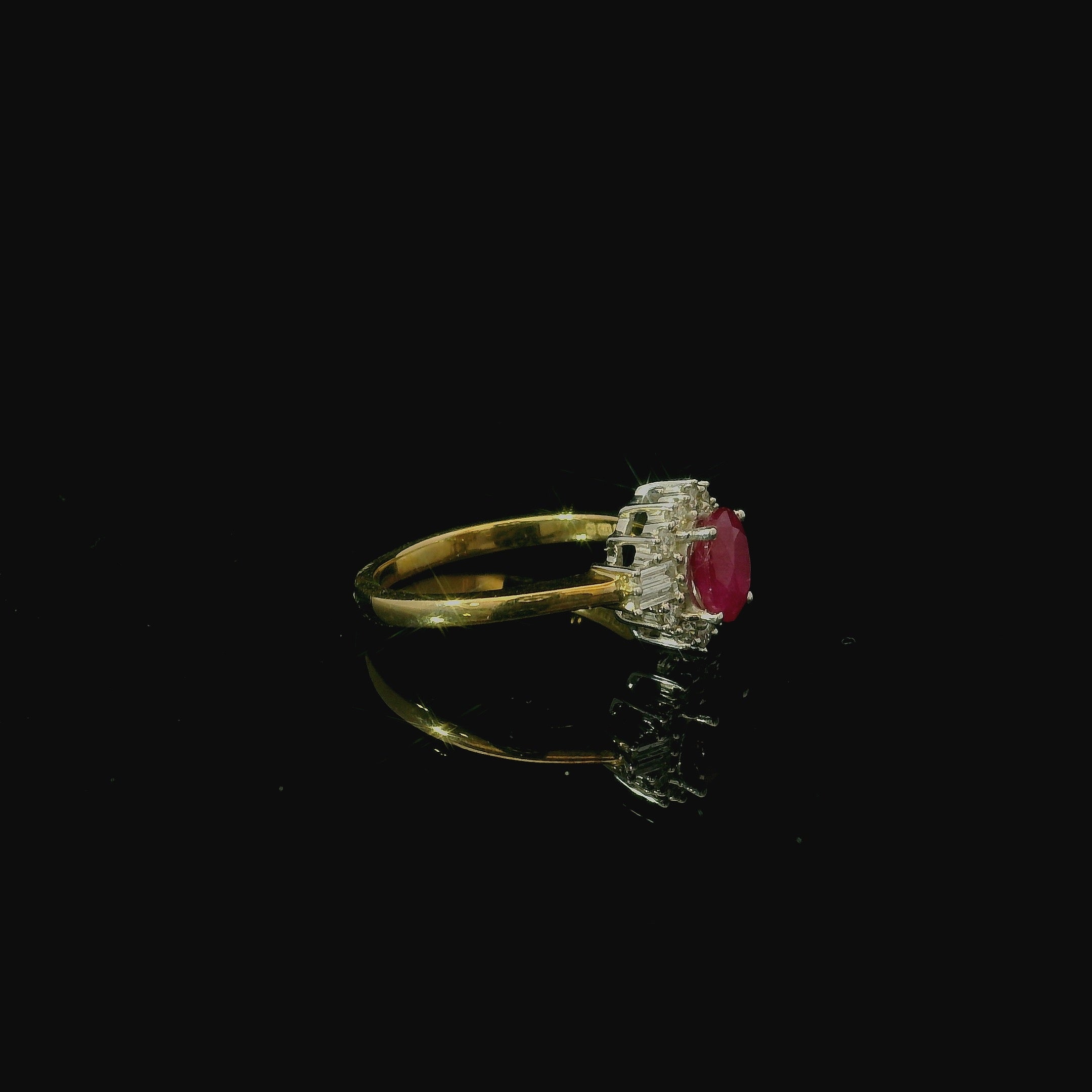 red oval cut ruby gemstone ring. congratulations gift. gift for women. thank you gift women. jewellery gift for women. west malling. borough green jewellery. 