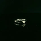 18ct White Gold Heart Diamond Ring