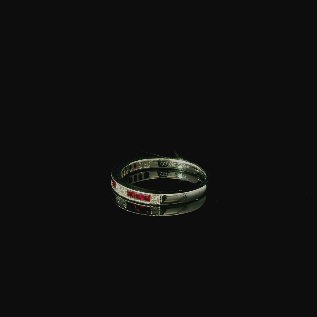 white gold ruby ring
