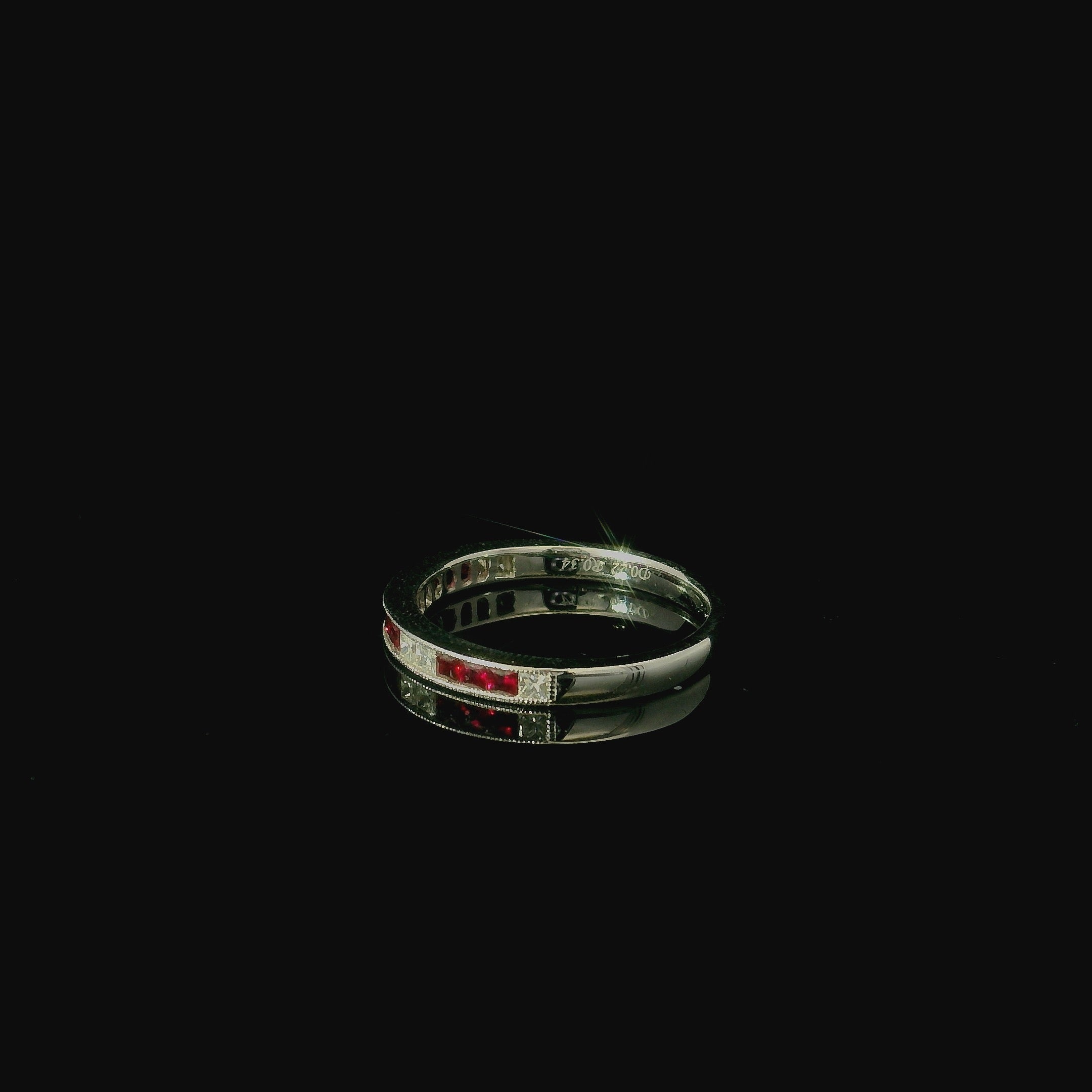 white gold ruby ring