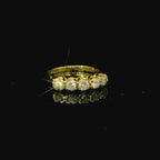 yellow gold diamond ring. second hand antique. vintage ring for women
