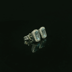 earring studs aquamarine