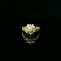 daisy cluster ring for women. vintage antique inspired ring