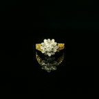 daisy cluster ring for women. vintage antique inspired ring