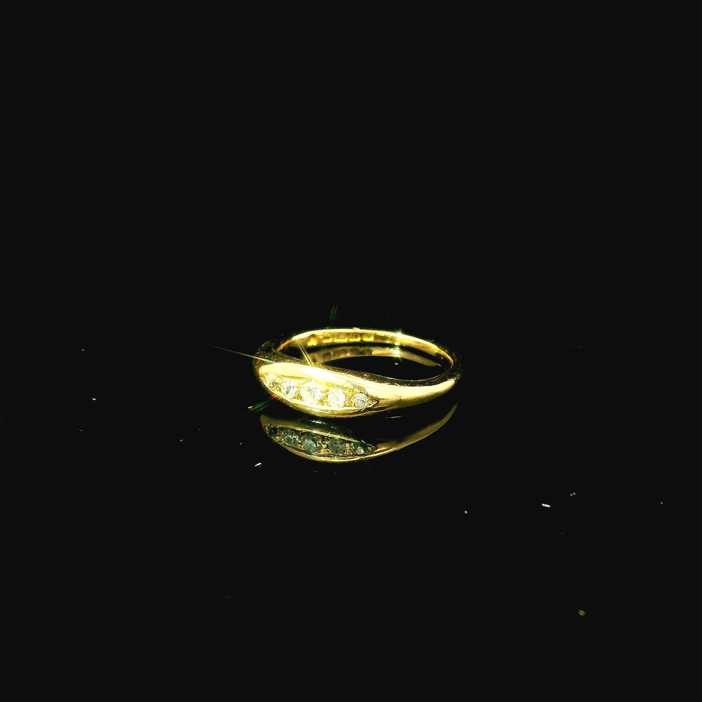 Antique 18ct Gold Five Stone Diamond Ring Andrew Smith Jewellers