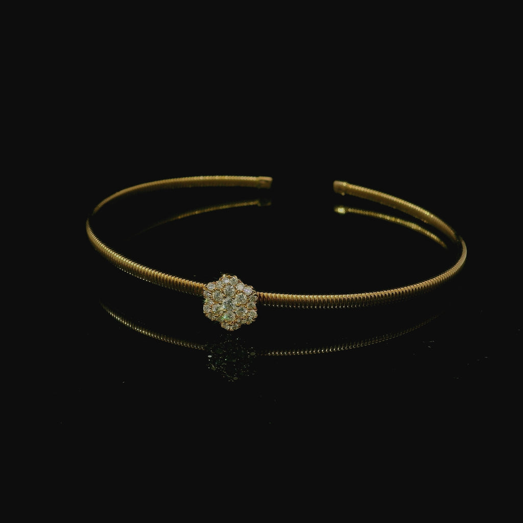 womens gold bangle. gold bracelet. diamond bracelet 