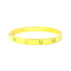 yellow gold bangle for women. west malling jewellery