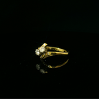 18ct Yellow Gold Crossover Diamond Ring