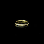 gold diamond ring with v shape
