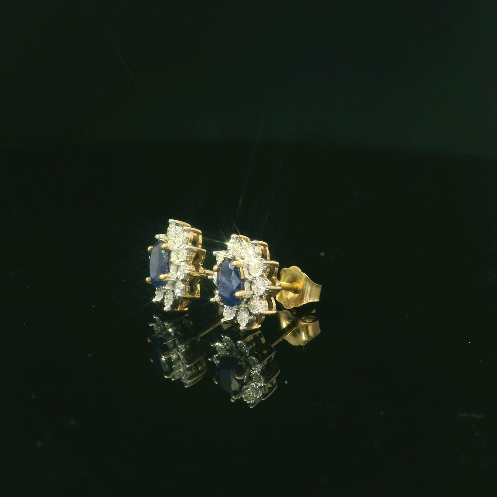 blue sapphire jewellery in kent. blue sapphire earrings for sale west malling. 