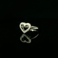 heart shaped ring. heart shaped jewellery. white gold jewellery