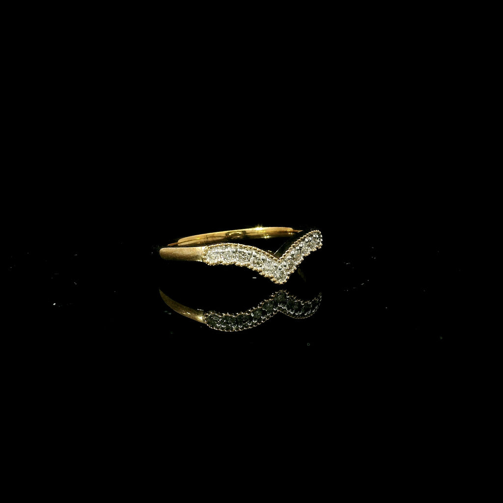 wishbone diamond ring
