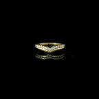 gold diamond ring v shape
