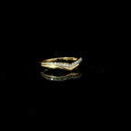 diamond v shape ring wave ring 