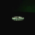 Silver Green and White Cubic Zirconia Ring - Andrew Smith Jewellers