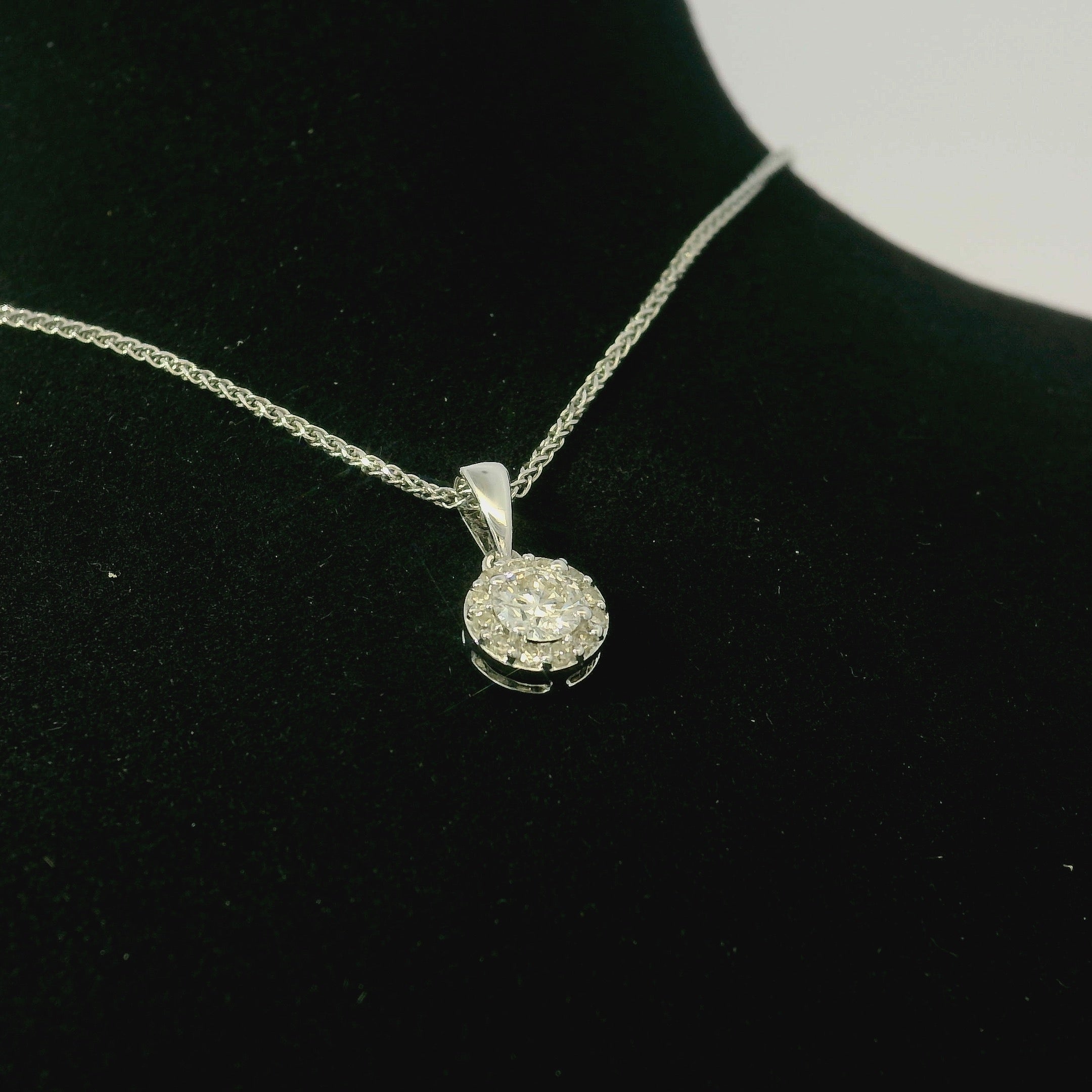 white gold diamond necklace for women. westerham. kent. sevenoaks