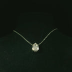pear cut diamond necklace. pear necklace for women. pear shaped diamond necklace. diamond pendant neckalce