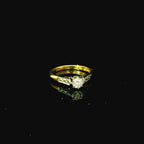 vintage gold ring with diamonds. diamond gold ring. vintage gold ring