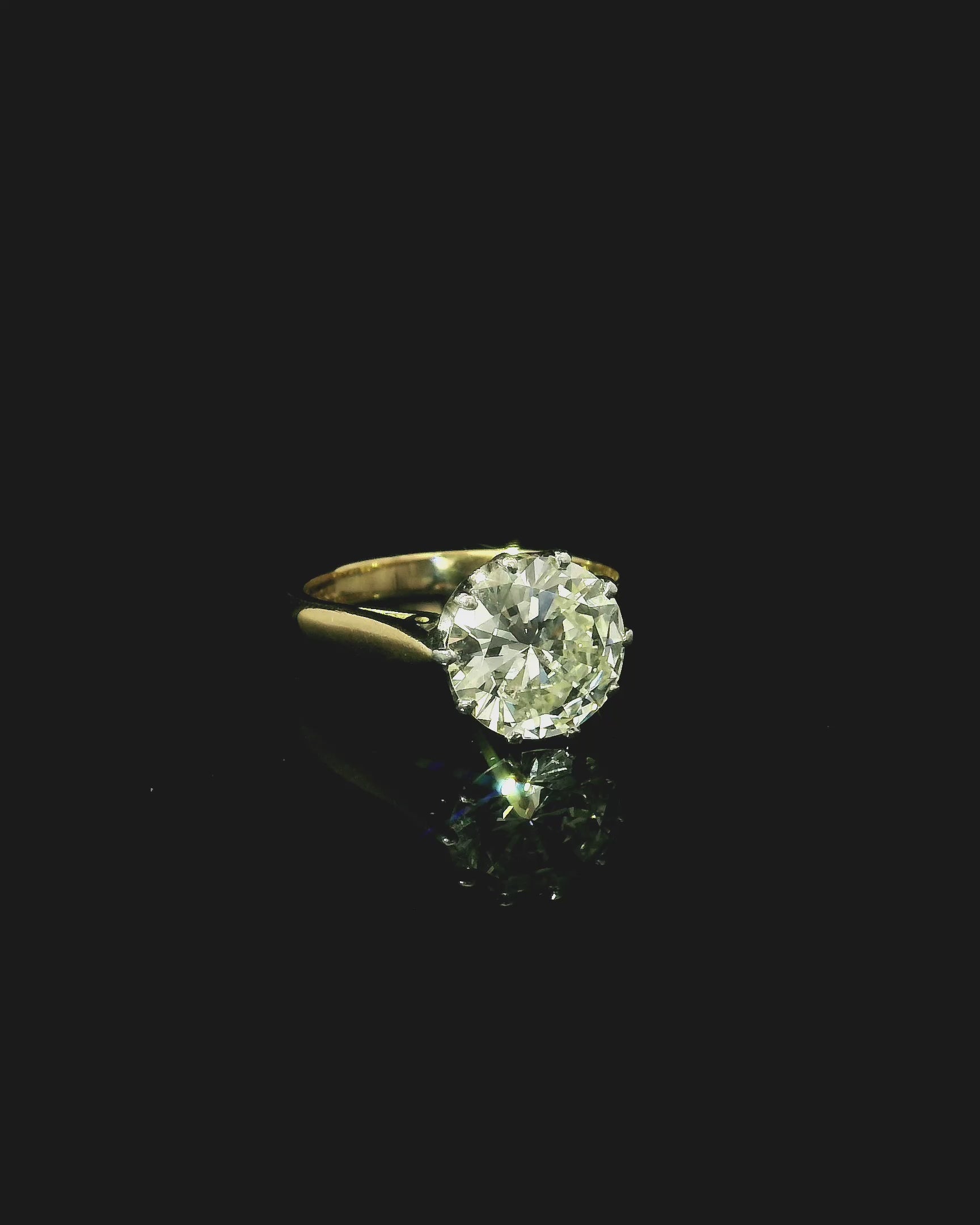 west Malling Jewellers 18ct yellow gold solitaire diamond ring for women. gift for her. antique specialists near me
