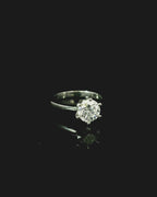 minimal elegant platinum ring for women. 