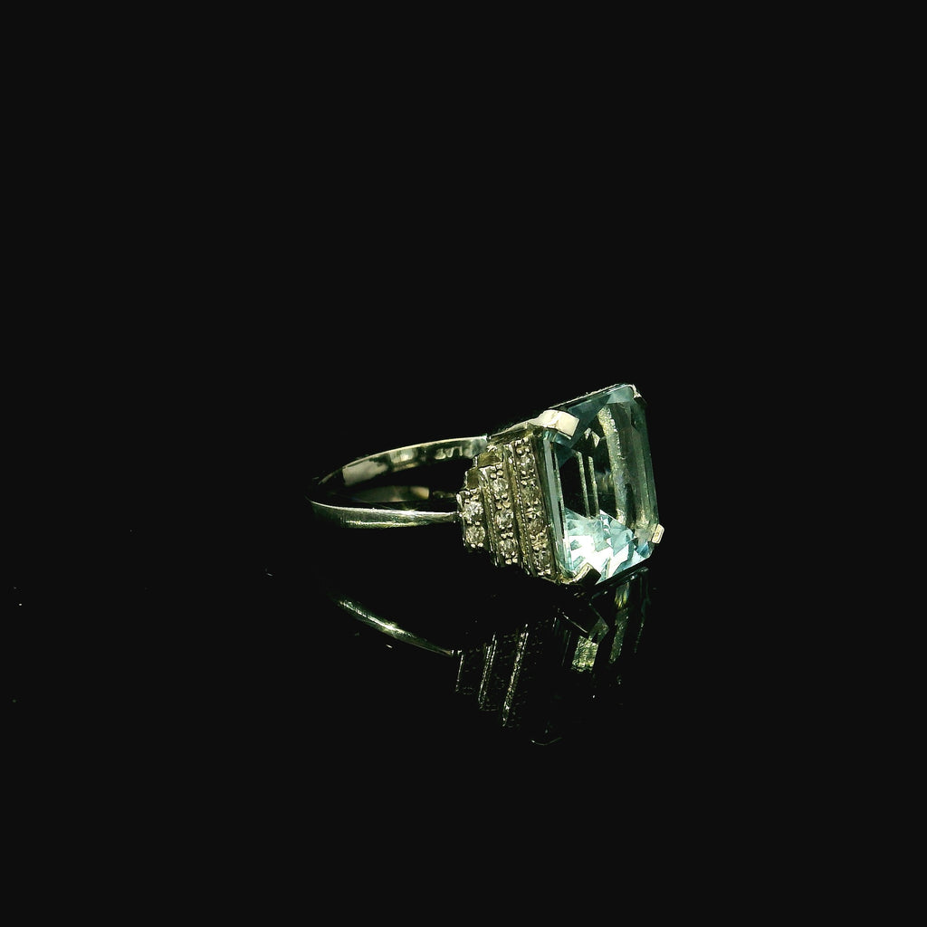 1920s art deco design platinum ring for women - gift for her in kent - in store pick up