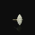 18ct Yellow & White Gold Diamond Ring – Marquise Cluster Design - Andrew Smith Jewellers