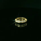 yellow gold ring with diamonds for women