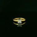 18ct Yellow Gold Ring with Princess Cut Diamond Ring