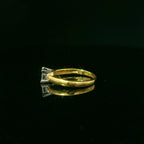 18ct Yellow Gold Ring with Princess Cut Diamond Ring