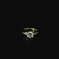 yellow gold diamond ring. brilliant cut diamond ring. luxury gift for women