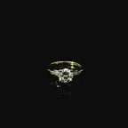 yellow gold diamond ring. brilliant cut diamond ring. luxury gift for women